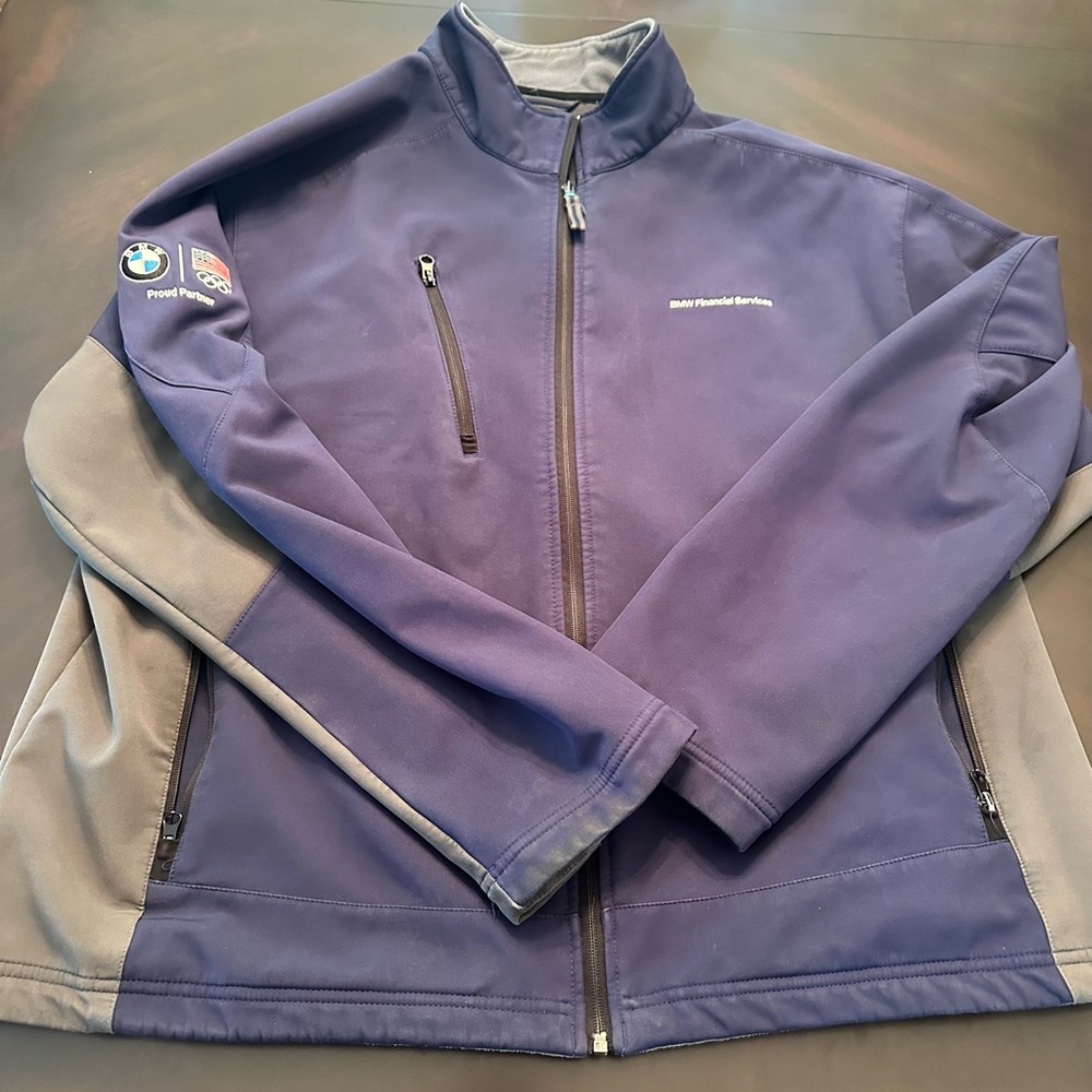 BMW Financial Services Performance Blue and Gray Jacket for Active Wear